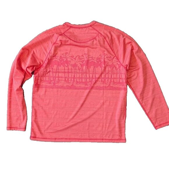 Tommy Bahama Men's Small Clarete Melon Palm Boulevard Performance Crew T-Shirt - Picture 3 of 7